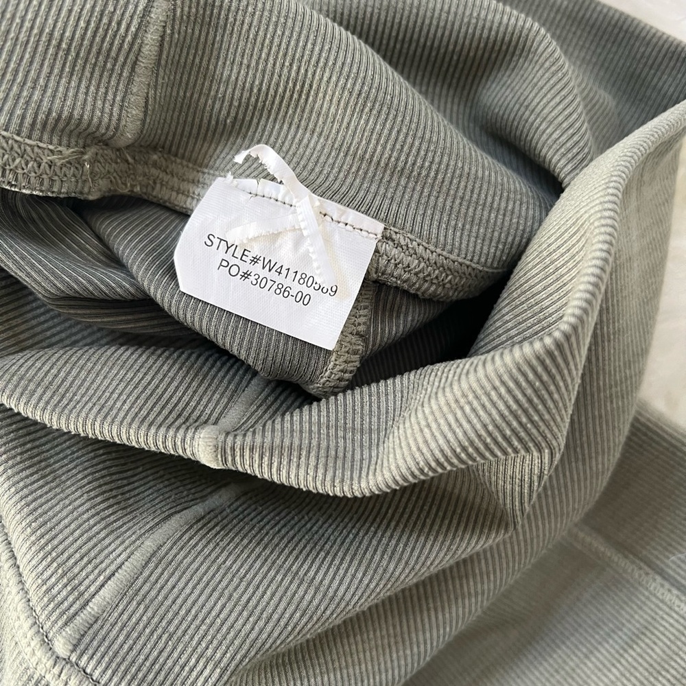 Prana Olive Green Women’s High-Waist Ribbed Leggings - Picture 6 of 7